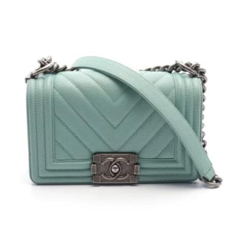 Chanel Vintage Pre-owned Tyg chanel-vskor Blue, Dam