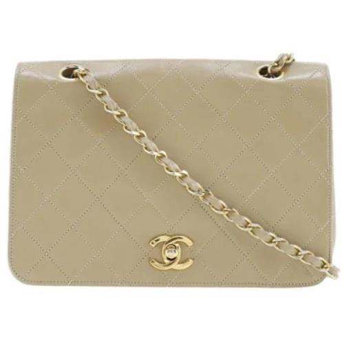 Chanel Vintage Pre-owned Laeder chanel-vskor Beige, Dam