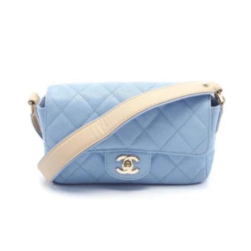 Chanel Vintage Pre-owned Tyg chanel-vskor Blue, Dam