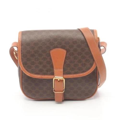 Celine Vintage Pre-owned Belagd canvas celine-vskor Brown, Dam