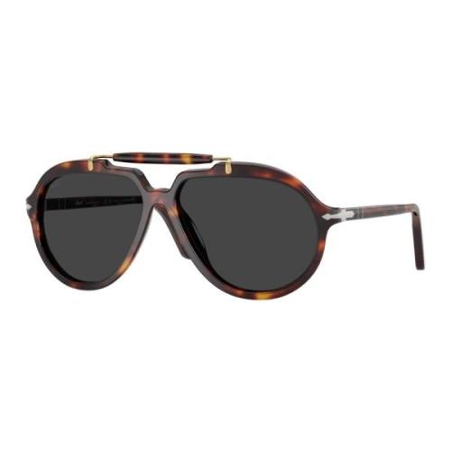 Persol Stiliga solglasögon i brun sköldpadda Brown, Unisex