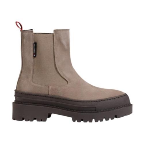 Tommy Hilfiger Mocka Chelsea Boots Dam Höst/Vinter Beige, Dam