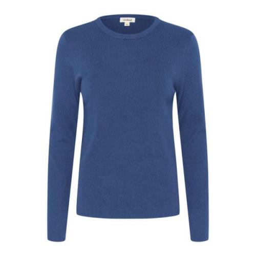 Soaked in Luxury Enkel Pullover Tröja Ensign Blue Blue, Dam