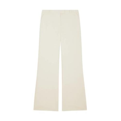 Patrizia Pepe Låg Midja Twill Byxor White, Dam