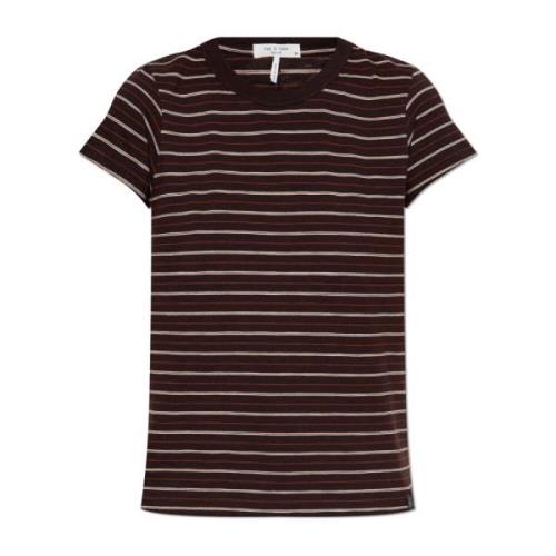 Rag & Bone T-shirt Slub Brown, Dam