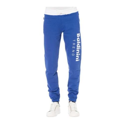 Baldinini Sportiga Sweatpants med Dragsko Stängning Blue, Herr