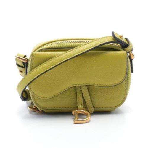 Dior Vintage Pre-owned Laeder axelremsvskor Green, Dam