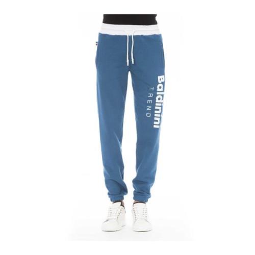 Baldinini Sportiga Sweatpants med Dragsko Stängning Blue, Herr