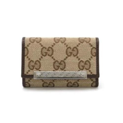 Gucci Vintage Pre-owned Canvas nyckelhllare Brown, Dam