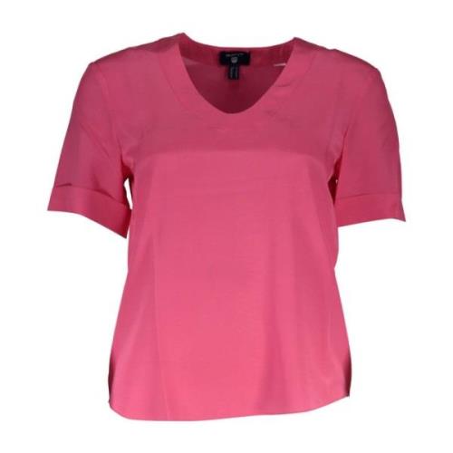 Gant Rosa Dam T-shirt Kortärmad Pink, Dam