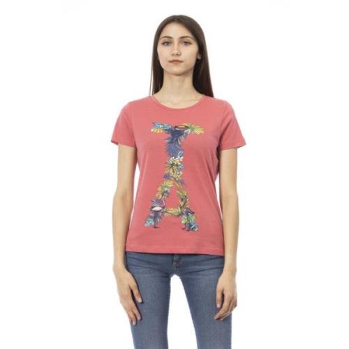 Trussardi Casual kortärmad rund hals T-shirt Pink, Dam