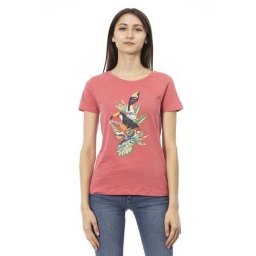 Trussardi Kortärmad Rund Hals T-shirt Pink, Dam