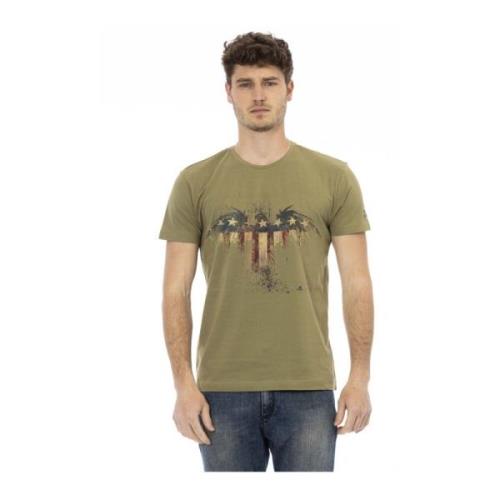 Trussardi Avslappnad Rund Hals Kortärmad T-shirt Green, Herr