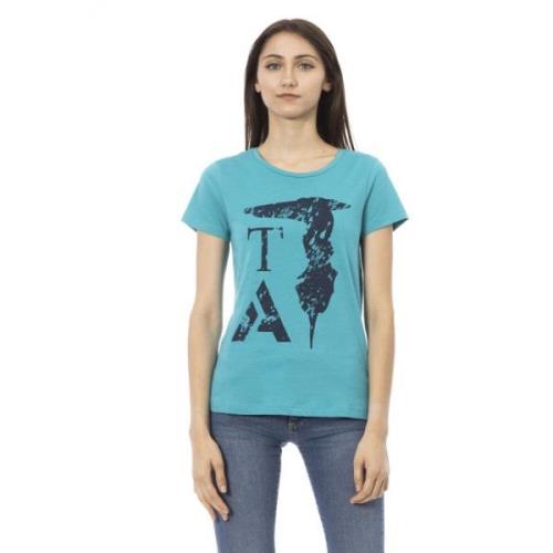 Trussardi Kortärmad Rund Hals T-shirt Blue, Dam