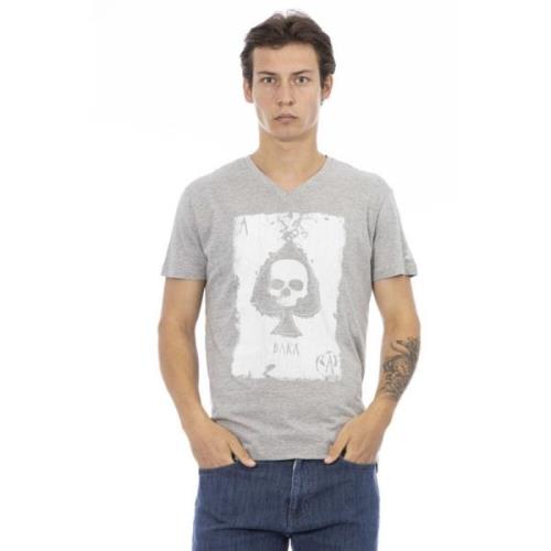 Trussardi Kortärmad V-ringad T-shirt Gray, Herr