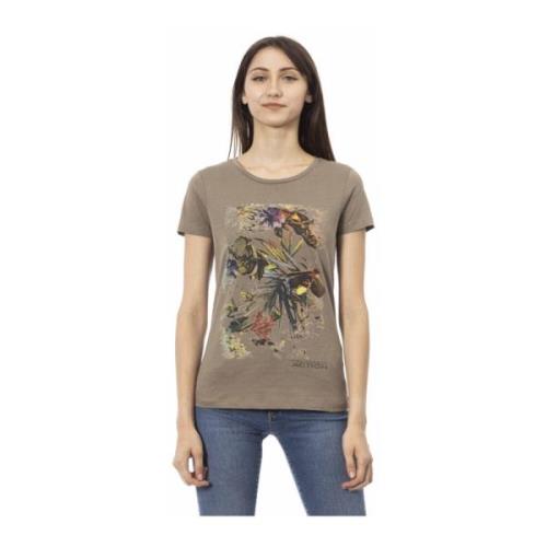 Trussardi Kortärmad Rund Hals T-shirt Brown, Dam