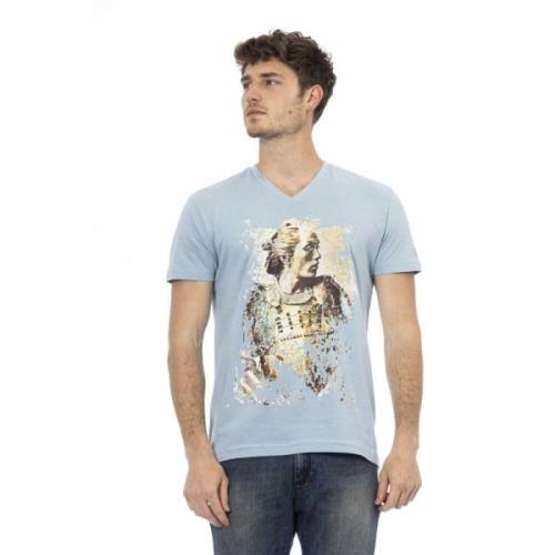 Trussardi Kortärmad V-ringad T-shirt Blue, Herr