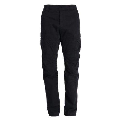 C.p. Company Svarta Cargo Byxor med Tapered Cut Black, Herr