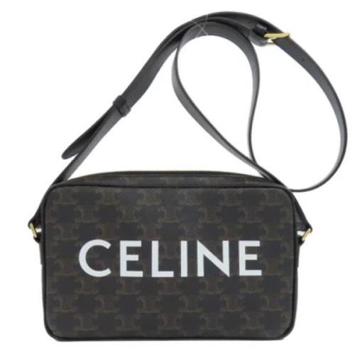 Celine Vintage Pre-owned Plast axelremsvskor Brown, Dam