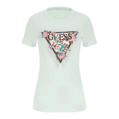 Guess Dam T-shirt med Logotyptryck Green, Dam