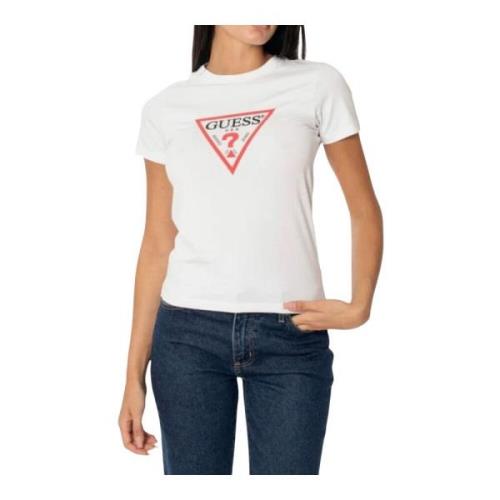 Guess Logotyp T-shirt för kvinnor White, Dam