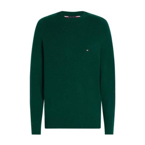 Tommy Hilfiger Grön Tröja Lamull Rundhals Stil Green, Herr