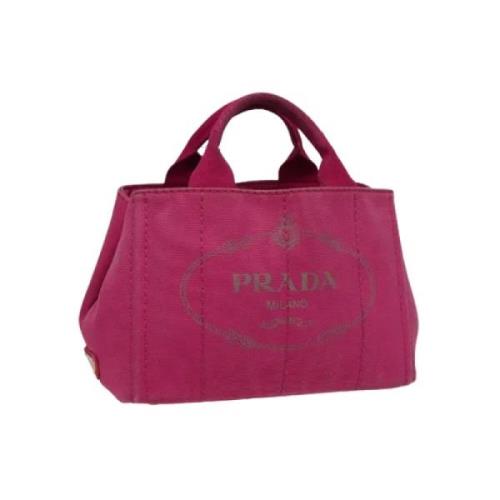 Prada Vintage Pre-owned Canvas prada-vskor Pink, Dam