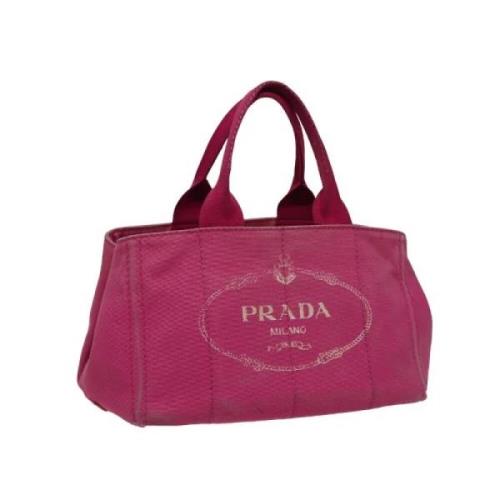 Prada Vintage Pre-owned Canvas prada-vskor Pink, Dam