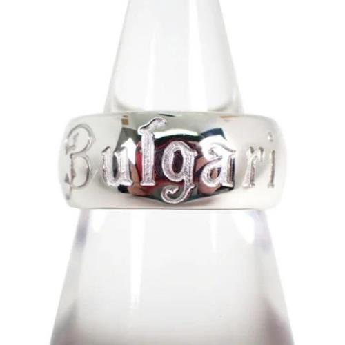 Bvlgari Vintage Pre-owned Silver ringar Gray, Dam