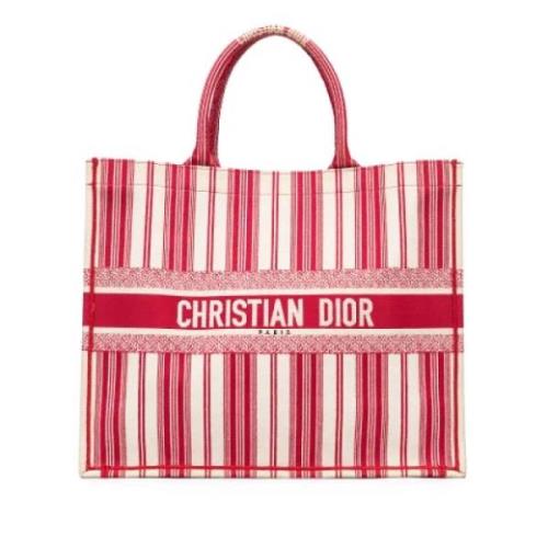 Dior Vintage Pre-owned Canvas totevskor Red, Dam