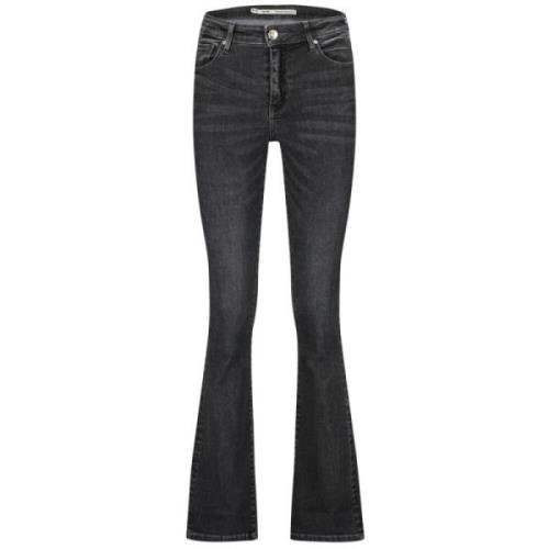 Raizzed Hög midja Bootcut Jeans i Grå Gray, Dam