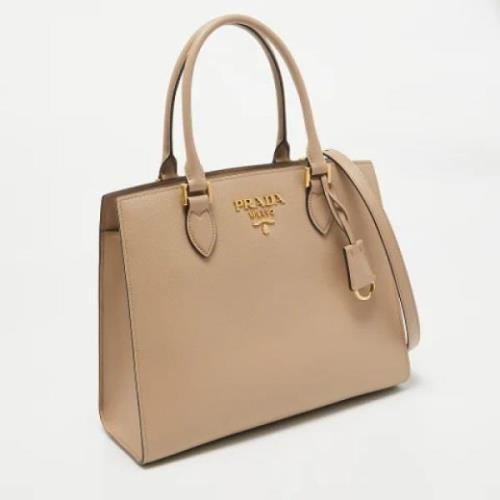 Prada Vintage Pre-owned Laeder totevskor Beige, Dam