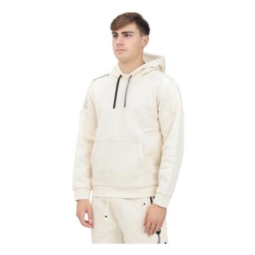 Emporio Armani EA7 Sportig vit huvtröja tröja Beige, Herr