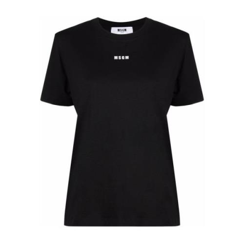 Msgm Grundläggande Bomull T-shirt Black, Dam