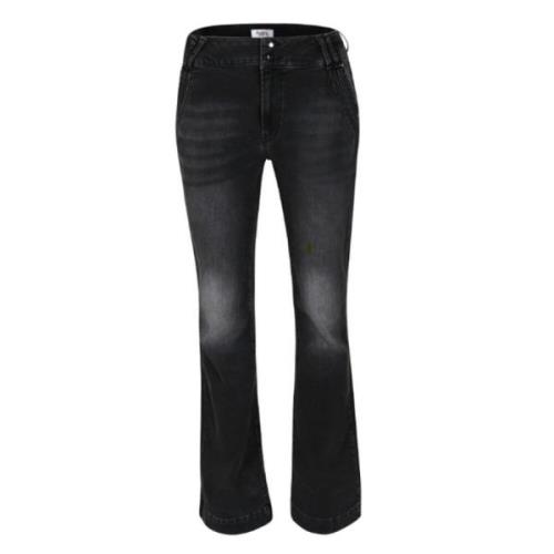 DNM Pure Flare jeans med 5 fickor Black, Dam