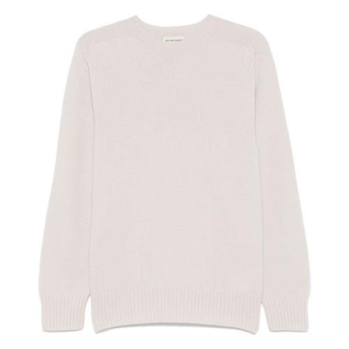 Officine Générale Ull Crew-neck Stickat Beige, Herr