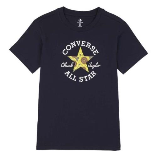 Converse Blommig Chuck Taylor Patch Slim T-shirt Black, Dam