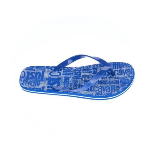 Just Cavalli Herr Logo Flip-Flops Badkläder Blue, Herr