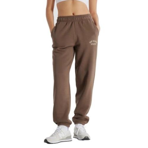 New Balance Grafisk Fleece Jogger Byxor Brown, Dam