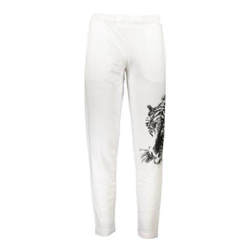 Cavalli Class Sportiga vita herrbyxor med elastisk midja White, Herr