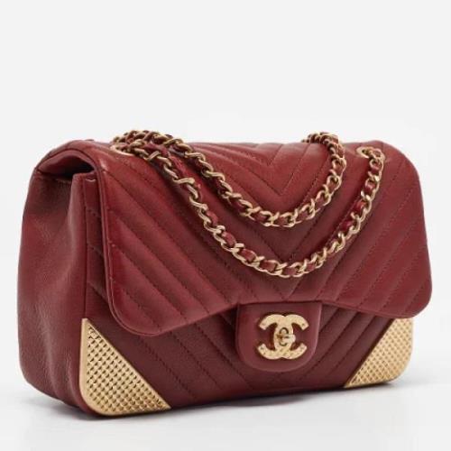 Chanel Vintage Pre-owned Tyg chanel-vskor Red, Dam