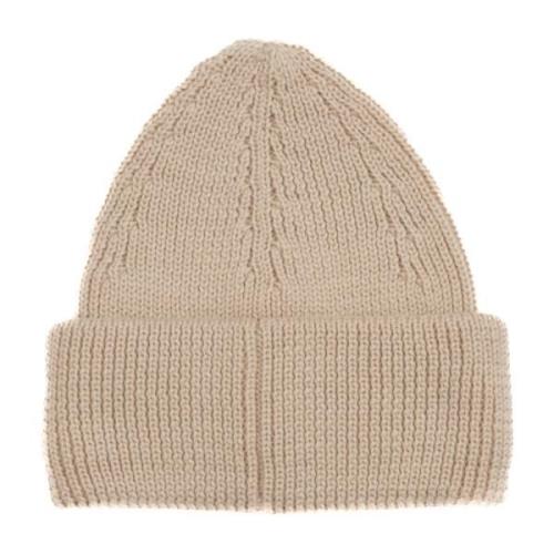 Roberto Collina Räfflad Merinoull Hörlur Elfenben Beige, Unisex