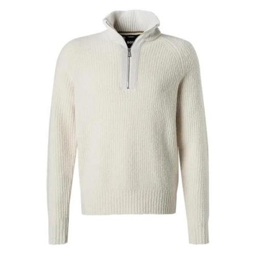 Hugo Boss Vit Open Maglia Skjorta White, Herr