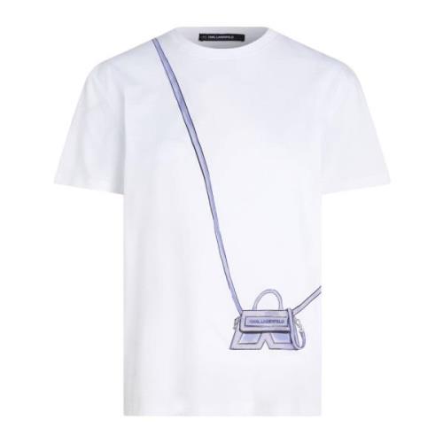 Karl Lagerfeld Baltisk T-tröja med väskdesign White, Dam