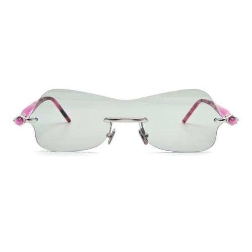 Kuboraum Rimless Mask Solglasögon - Silver/Fuchsia Pink, Dam