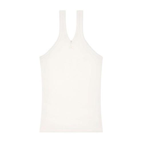 Courrèges Vit Tank Top 324Jde079Js0121 White, Dam