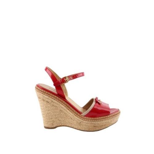 Prada Vintage Pre-owned Canvas espadriller Red, Dam