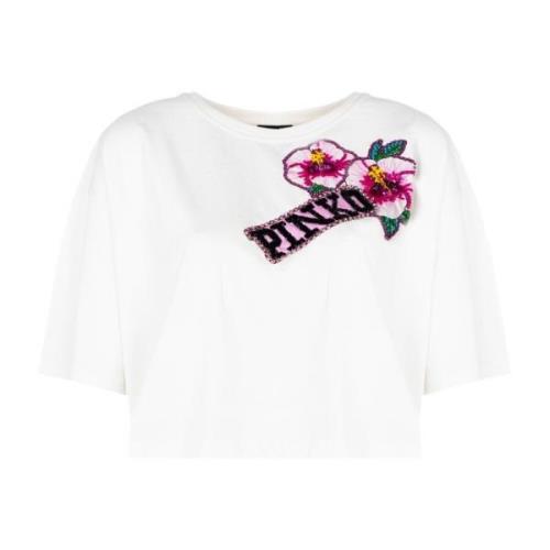 Pinko Elegant 3D Print T-Shirt White, Dam