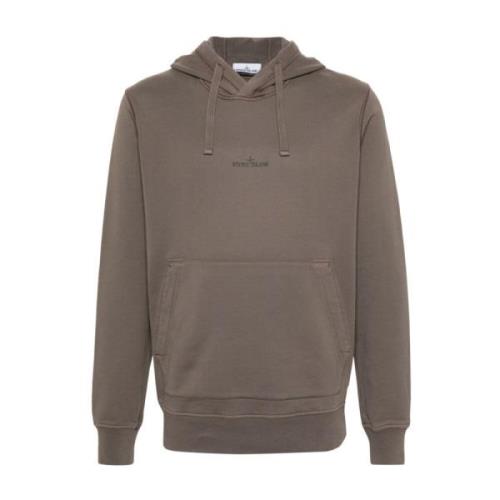 Stone Island Hoodies i svart Felpa V0075 Brown, Herr