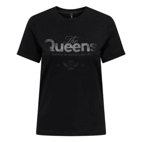 Only Drottningens T-shirt Black, Dam